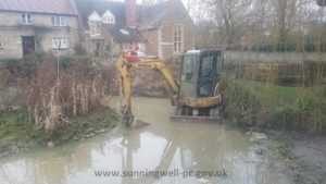 Dredging Sunningwell Village Pond Feb 2022